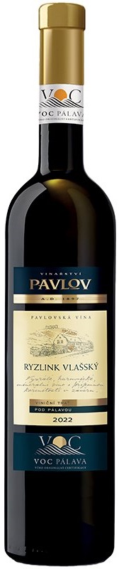 Levně Vinařství Pavlov Ryzlink vlašský VOC 0,75