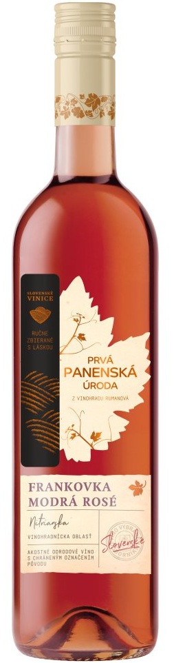 Levně Slovenské vinice Frankovka modrá Rosé Panenská úroda 0,75