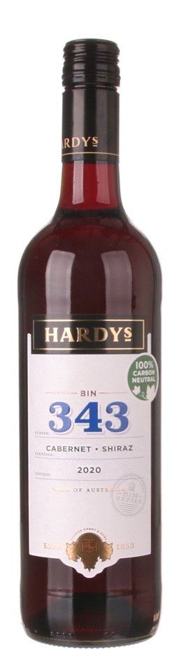 Hardys BIN 343 Cabernet - Shiraz 0.75L, r2020, cr, sc