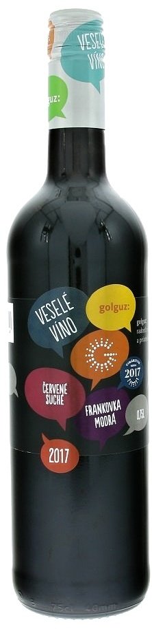 Golguz Veselé víno Frankovka modrá 0,75L, r2017, ak, cr, su, sc
