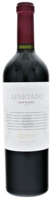 Rutini Apartado Gran Malbec 0.75L, r2015, cr, su