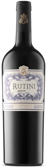 Rutini Colección Merlot 0.75L, r2020, cr, su