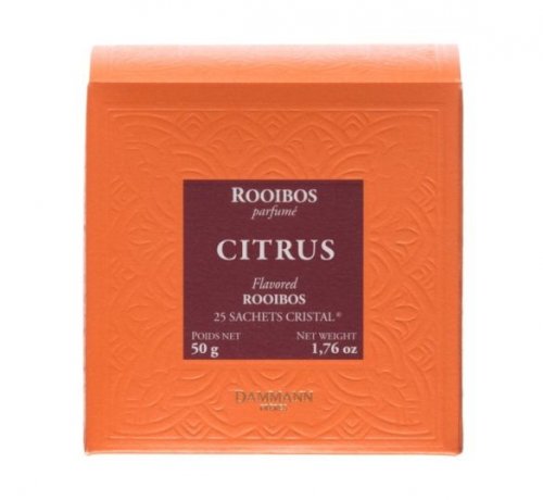 Dammann Sachets Box Rooibos Citrus, aromatizovaný, 25 x 2 g,  5222,cervcaj, krsac
