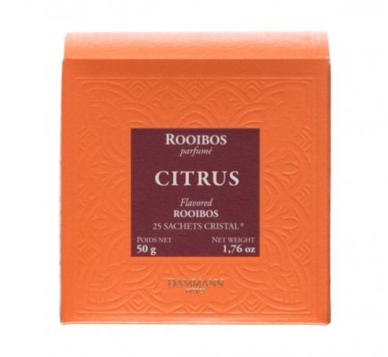 Dammann Sachets Box Rooibos Citrus, aromatizovaný, 25 x 2 g,  5222,cervcaj, krsac