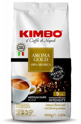 Kimbo Retail Aroma Gold  1000g, 100% Arabica,zrn, ochr