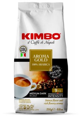 Kimbo Retail Aroma Gold 250g, 100% Arabica,zrn, ochr