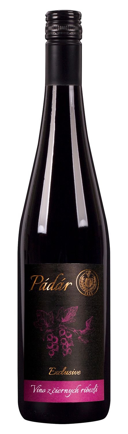 Pádár Víno z černého rybízu Exclusive - rybízové víno 0,75L, r2018, ovvin, cr, sl, sc