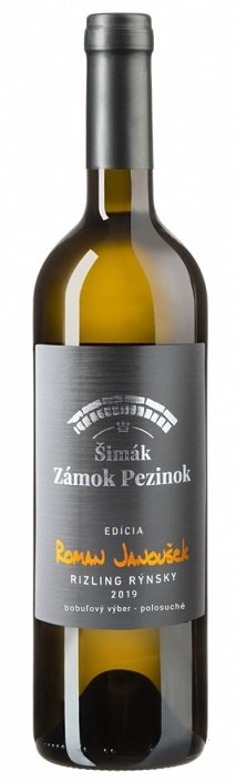 Šimák Zámok Pezinok Edícia Roman Janoušek Ryzlink rýnský 0.75L, r2019, bv, bl, plsu