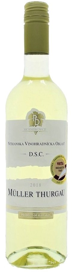 PD Mojmírovce Müller Thurgau 0,75L, r2018, ak, bl, su