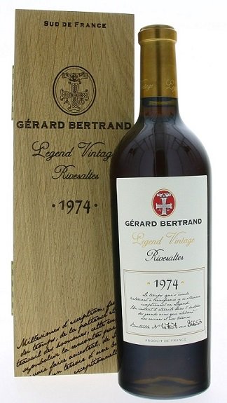 Gerard Bertrand Legend Vintage Rivesaltes 0,75L, AOC, r1974, fortvin, cr, sl, DB