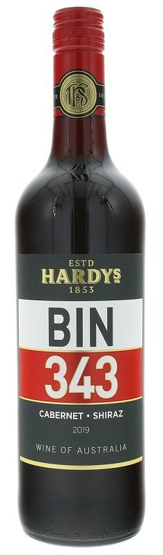 Hardys BIN 343 Cabernet - Shiraz 0,75L, r2019, cr, sc