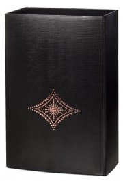 Kristall - černá dárková krabice na 2 láhve, 320x195x100 mm