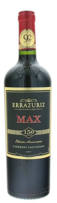 Errazuriz Max Reserva Cabernet Sauvignon 0,75L, r2017, cr, su