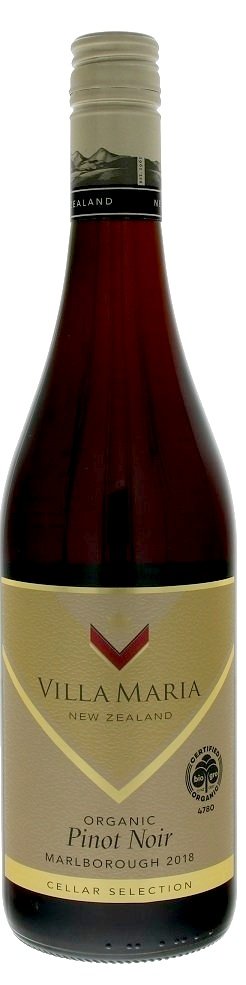 Villa Maria Cellar Selection Pinot Noir Organic 0.75L, r2018, cr, su