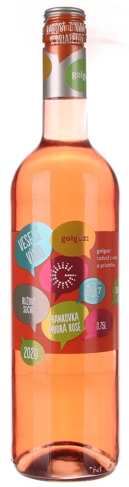 Golguz Veselé víno Frankovka modrá rosé 0.75L, r2020, ak, ruz, su, sc