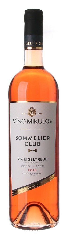 Víno Mikulov Sommelier Club Zweigeltrebe rosé 0.75L, r2019, nz, ruz, su