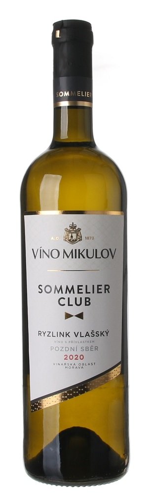 Víno Mikulov Sommelier Club Ryzlink vlašský 0.75L, r2020, nz, bl, su