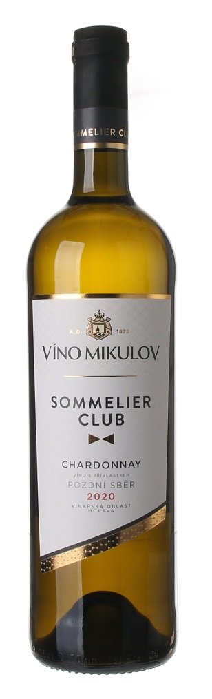 Víno Mikulov Sommelier Club Chardonnay 0.75L, r2020, nz, bl, su