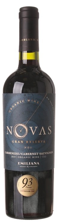 Emiliana Novas Carmenere-Cabernet Sauvignon, Gran Reserva, BIO 0.75L, r2019, cr, su