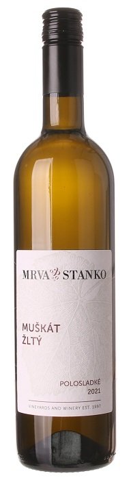 Mrva & Stanko Muškát žltý, Ladmovce 0.75L, r2021, vin, bl, plsl, sc
