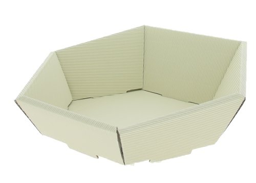 Dárkový koš 6-úhelník, krémový malý: D 270 mm, W 290 mm / H 60/105 mm