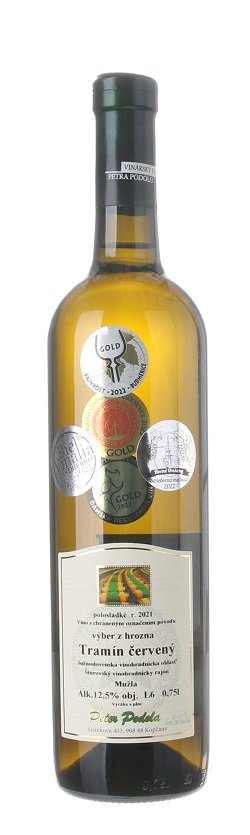 Peter Podola Tramín červený 0.75L, r2021, vzh, bl, plsl