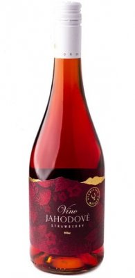 Miluron Jahodové víno 0.75L, ovvin, ruz, sl