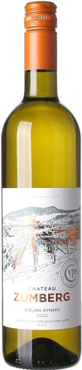 Pavelka Château Zumberg Ryzlink rýnský 0.75L, r2022, ak, bl, su, sc