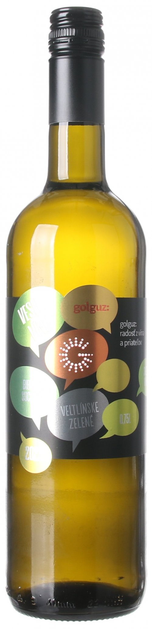 Golguz Veselé víno Veltlínské zelené 0.75L, r2023, ak, bl, su, sc