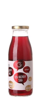 Golguz 100% Hroznová šťava červená 0.5L, hm, bl, sc