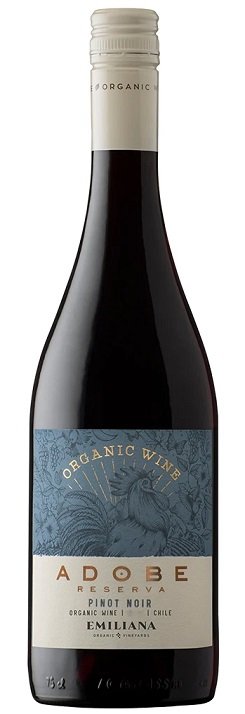 Emiliana Adobe Pinot Noir BIO 0.75L, r2023, cr, su, sc