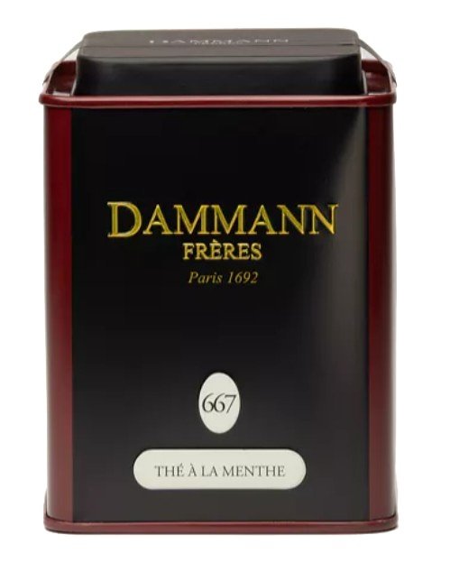 Dammann La Boite Thé Vert a la Menthe N°667, 100 g, 6559,zelcaj, plech