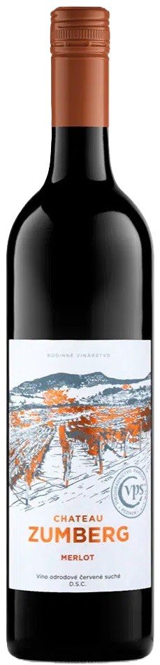 Pavelka Château Zumberg Merlot 0.75L, r2023, ak, cr, su, sc