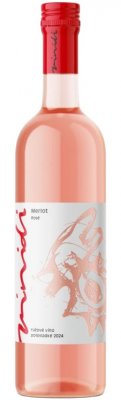 Vinidi Merlot Rosé 0,75L, r2024, ruz, plsl