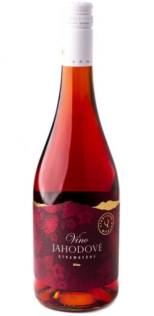 Miluron Jahodové víno 0.75L, ovvin, ruz, sl