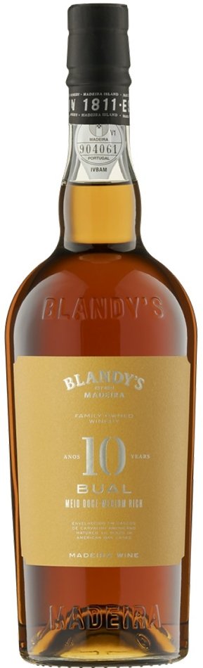 Blandy's Madeira Bual 10 Y.O. Medium Rich 0,75L, fortvin, bl, sl