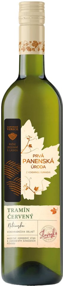 Slovenské vinice Tramín červený Panenská úroda 0.75L, r2024, ak, bl, su, sc
