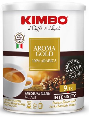 Kimbo Retail Aroma Gold 250g, 100% Arabica,ml, plech