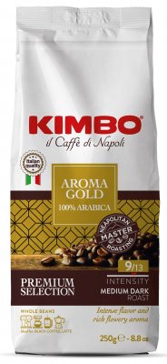 Kimbo Retail Aroma Gold 250g, 100% Arabica,zrn, ochr