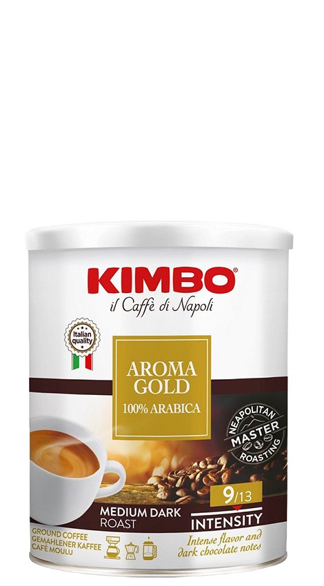 Kimbo Retail Aroma Gold 250g, 100% Arabica,ml, plech