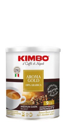 Kimbo Retail Aroma Gold 250g, 100% Arabica,ml, plech