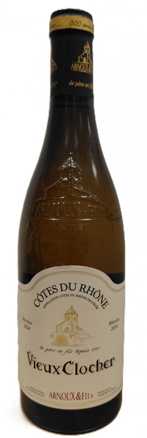 Arnoux and Fils Vieux Clocher, Côtes du Rhône Blanc 0.75L, AOP, r2024, bl, su