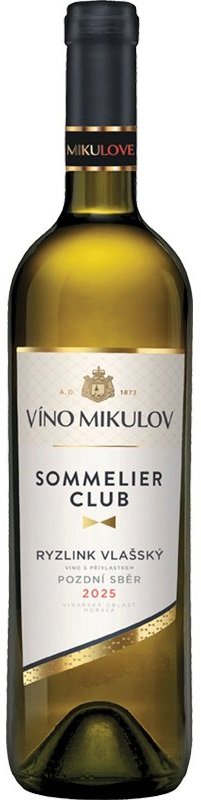 Víno Mikulov Sommelier Club Ryzlink vlašský 0.75L, r2025, nz, bl, su
