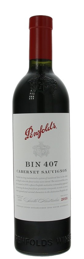 Penfolds BIN 407 Cabernet Sauvignon 0.75L, r2018, cr, su